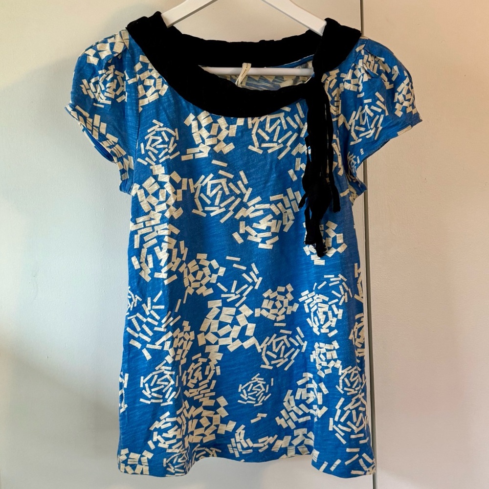 Anthropologie Blue and White Top
